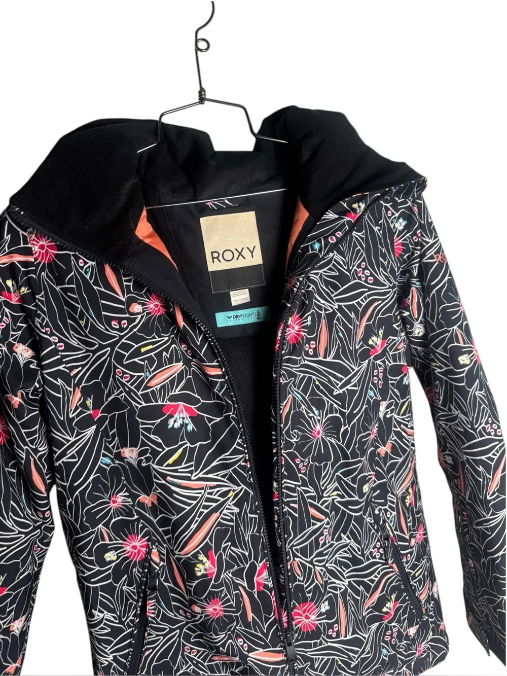 Roxy American Pie Girl Jacket True Black Outlines Girls XL/14